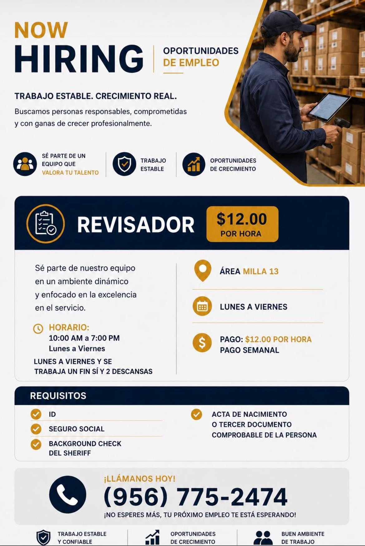 Inspector / Checker (Revisador) - Mac Personnel & Staffing